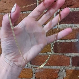 14k gold filled 16" herringbone necklace